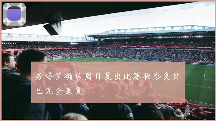 劳塔罗确认周日复出比赛状态良好已完全康复